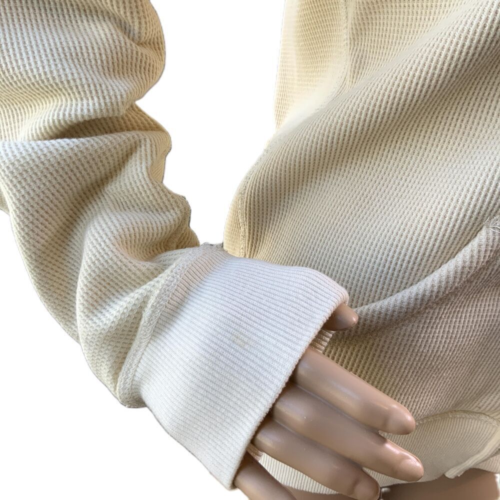 JAmerica Cream ZipUp Drawstring Hood Front Pockets‎ Graphic Print Hoodie Size XS - Picture 10 of 14